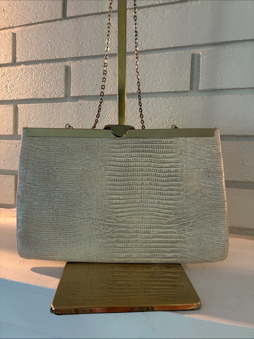 Vintage Etra Textured Clutch Wristlet with Chain